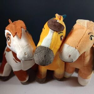 Dreamworks Spirit Riding Free 7" Set of 3 Horses Plush Stuffed Animals Toy Dolls